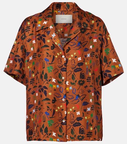 Camisa Prague de sarga de seda estampada - Asceno - Modalova