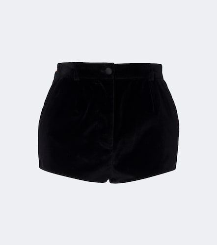 Shorts de terciopelo en mezcla de algodón y seda - Dolce&Gabbana - Modalova