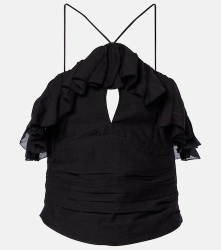 Djimia halterneck cotton-blend voile top - Marant Etoile - Modalova
