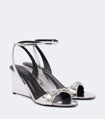 Sandalias con cuña Donna de piel con Horsebit - Gucci - Modalova