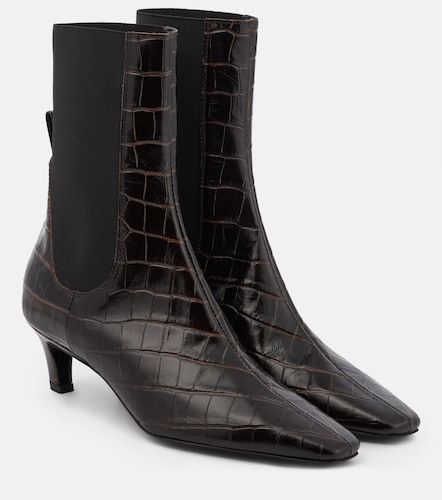 Botines de piel efecto cocodrilo - Toteme - Modalova