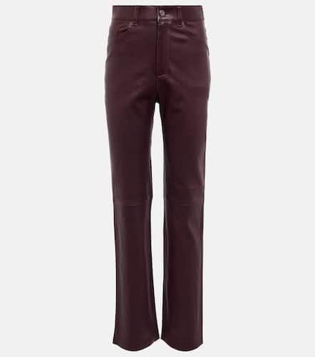 Pantalones Terry de piel con tiro alto - Stouls - Modalova