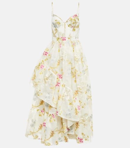 Alani linen and silk-blend midi dress - Erdem - Modalova