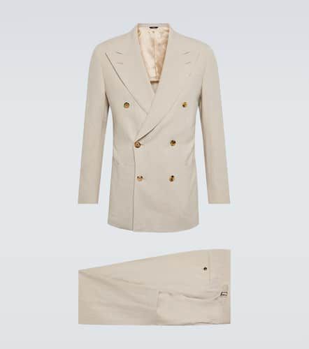 Double-breasted linen suit - Thom Sweeney - Modalova