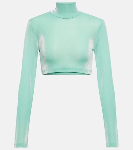 Rotate Metallic turtleneck crop top - Rotate - Modalova