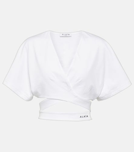 Alaïa Crop top en jersey de algodón - Alaia - Modalova