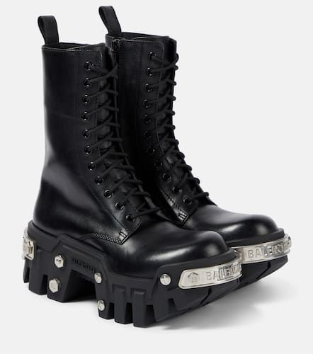 Bulldozer leather ankle boots - Balenciaga - Modalova