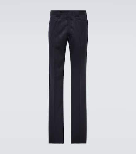 Herringbone wool straight pants - Maison Margiela - Modalova