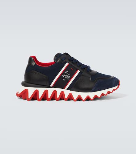 Nastroshark leather and canvas sneakers - Christian Louboutin - Modalova