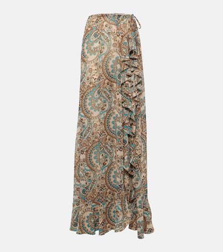 Clara ruffled paisley maxi skirt - Bananhot - Modalova