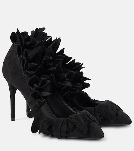 Alaia Petal ruffled suede pumps - Alaia - Modalova