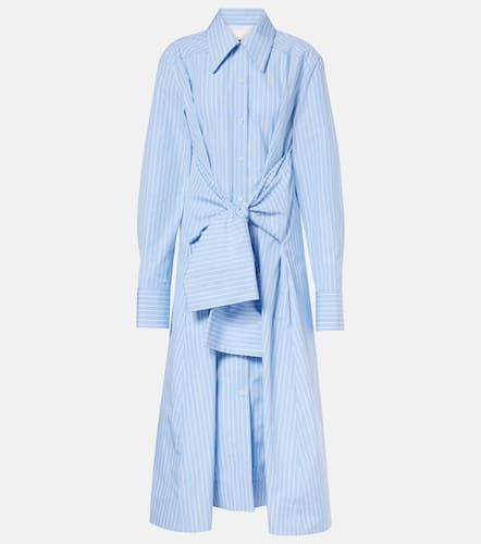 Pinstripe cotton shirt dress - Jil Sander - Modalova