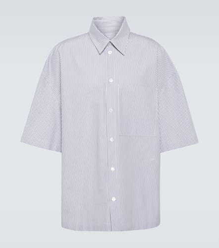 Camisa de algodón a rayas con bordado - Bottega Veneta - Modalova