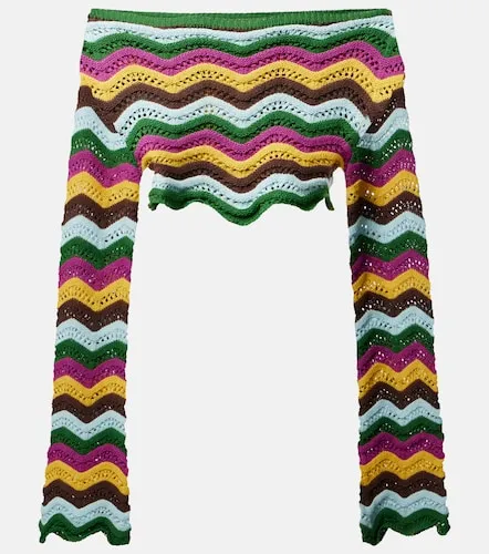 Helena striped cotton-blend crop top - Bananhot - Modalova