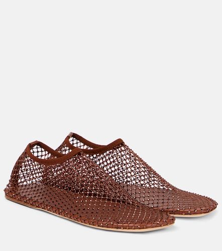 Minette crystal-embellished mesh flats - Christopher Esber - Modalova