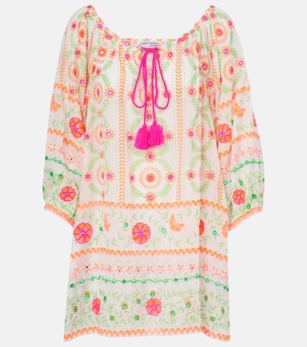 Printed cotton beach dress - Juliet Dunn - Modalova