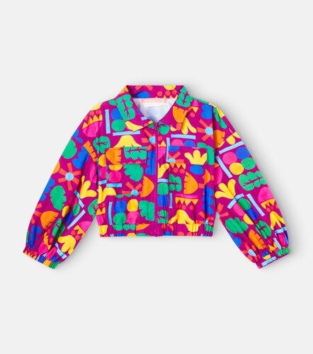 Mais Flores printed cotton jacket - Fabula - Modalova