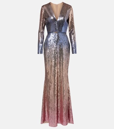 Abito lungo con paillettes - Elie Saab - Modalova