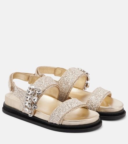 Sandali Verity con glitter e cristalli - Jimmy Choo - Modalova