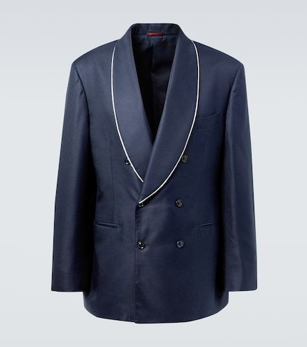 Blazer da smoking in seta - Brunello Cucinelli - Modalova