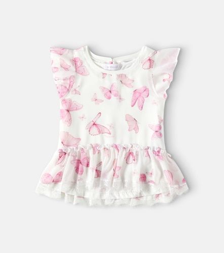 Top Butterflies de georgette con volantes - Monnalisa - Modalova
