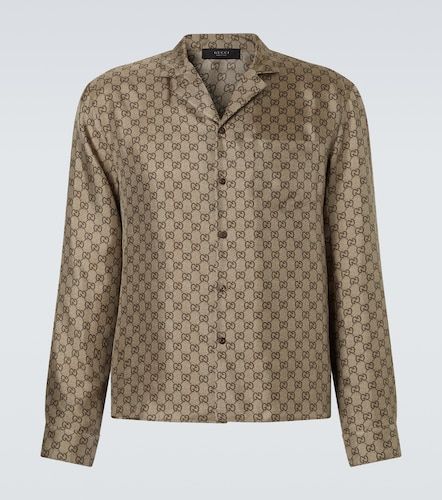 Camisa de sarga de seda con GG - Gucci - Modalova