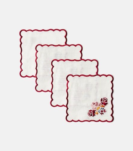 Set di 4 tovaglioli Lea in lino e cotone - Cabana - Modalova