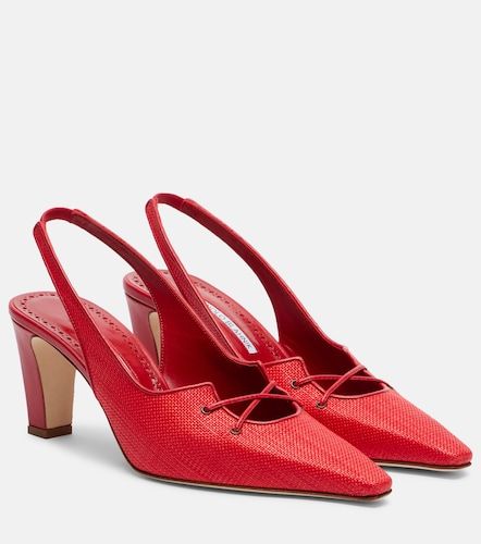 Montbalo raffia slingback pumps - Manolo Blahnik - Modalova