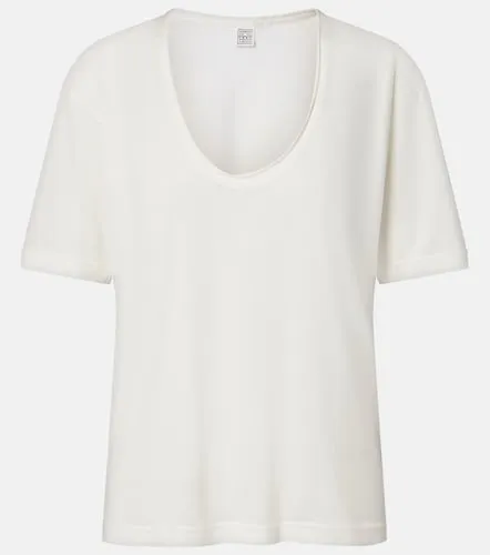 Toteme Cotton and silk T-shirt - Toteme - Modalova