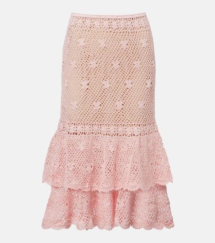 Falda midi Florence de croché de algodón - Anna Kosturova - Modalova