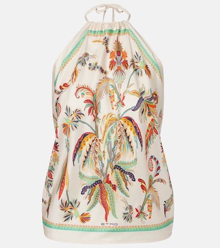 Etro Printed halterneck silk top - Etro - Modalova
