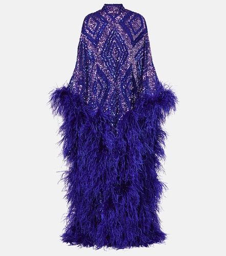Caftano Casta Diva Follies in tulle con paillettes - Taller Marmo - Modalova