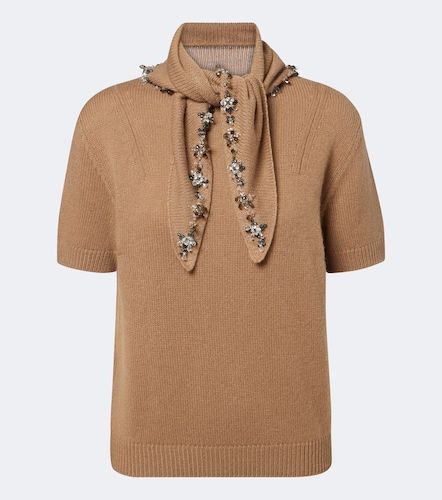 Pullover in cashmere con fiocco - Prada - Modalova