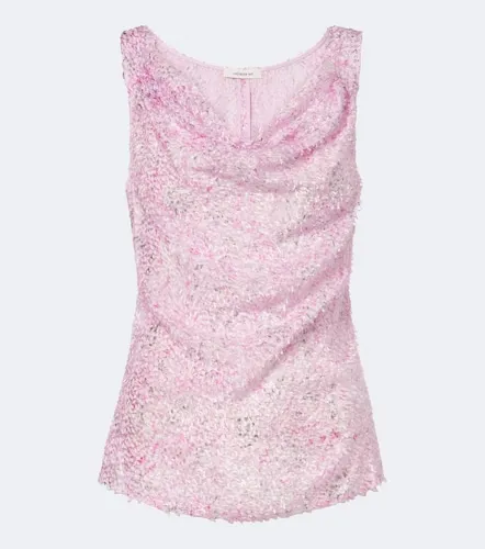 Jacques Wei Top drapeado con flecos - Jacques Wei - Modalova