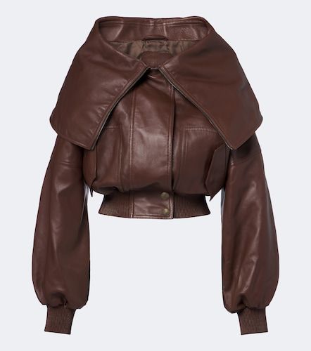 Cropped Blousonjacke aus Leder - Balenciaga - Modalova