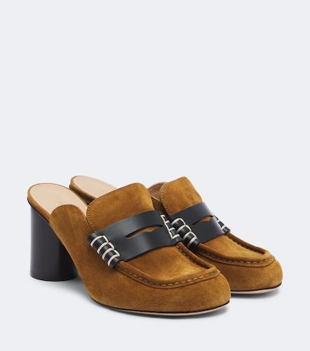 Leather-trimmed suede mules - JW Anderson - Modalova