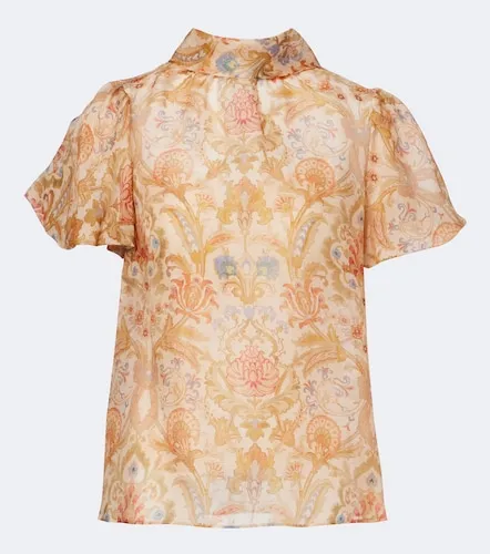 Valiant printed linen and silk top - Zimmermann - Modalova