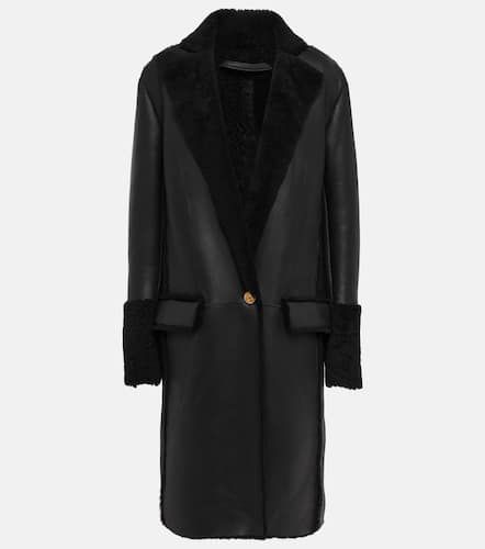 Balmain Leather and shearling coat - Balmain - Modalova