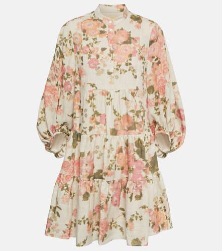 Winnona floral linen minidress - Erdem - Modalova