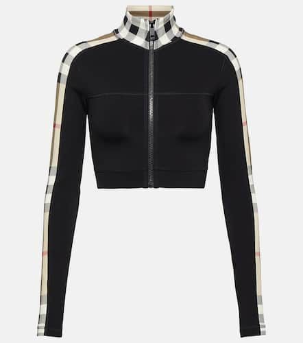 Check technical jersey track jacket - Burberry - Modalova