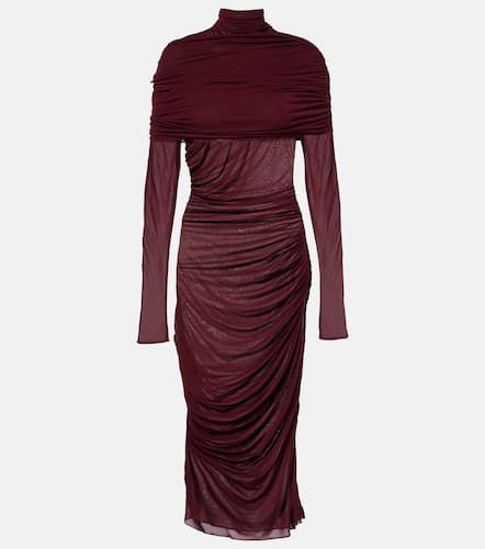 Mugler Sheer ruched midi dress - Mugler - Modalova