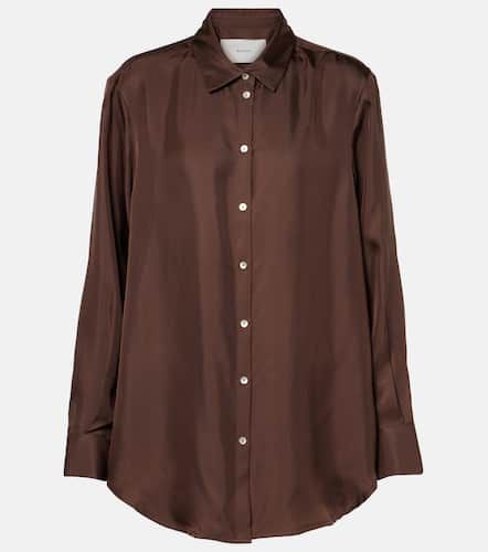 Printed silk satin pajama shirt - Asceno - Modalova