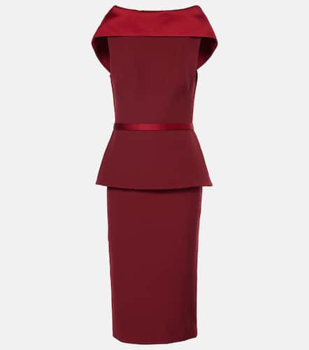 Rella draped peplum heavy crÃªpe midi dress - Safiyaa - Modalova