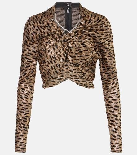 Rabanne Tiger-print metallic top - Rabanne - Modalova