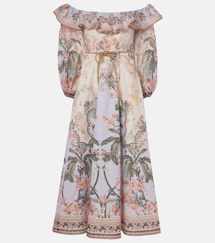 Wylie floral linen midi dress - Zimmermann - Modalova