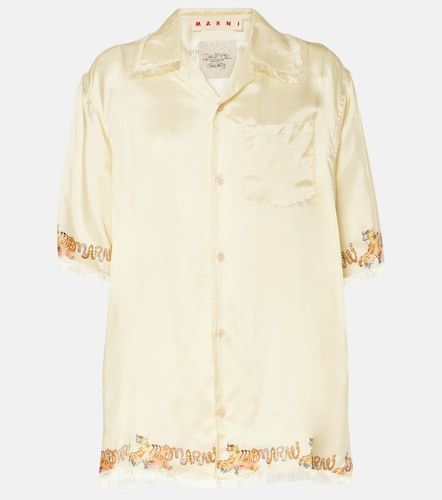 Marni Camicia in satin con stampa - Marni - Modalova
