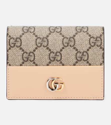 GG Marmont leather-trimmed cardholder - Gucci - Modalova