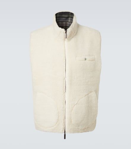 Reversible cashmere and wool vest with emerald - God's True Cashmere - Modalova