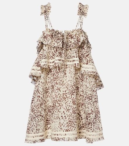 Vestido corto de algodón estampado - The Attico - Modalova