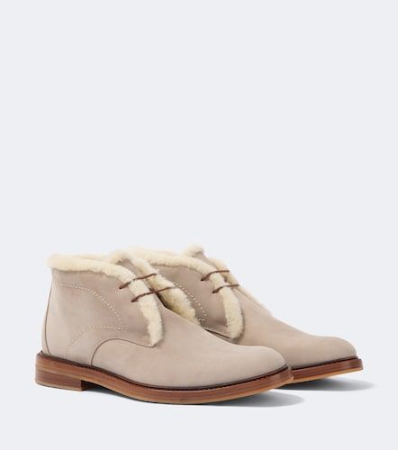 Stivaletti Keswick in pelle e shearling - Manolo Blahnik - Modalova